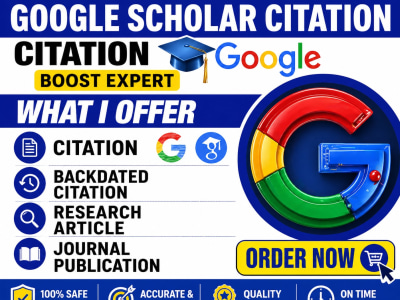 Provide Google Scholar citations, research articles,& journal publication