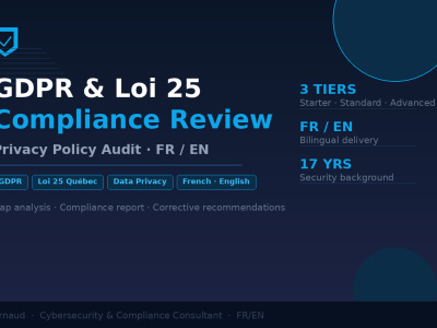 GDPR & Loi 25 Privacy Policy Review — French/English