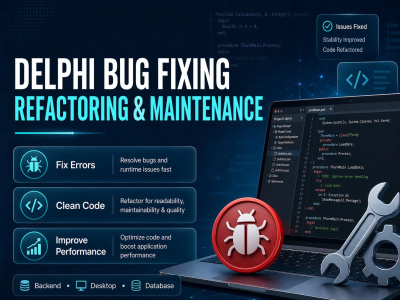 Delphi application bug fixing, debugging, and code refactoring