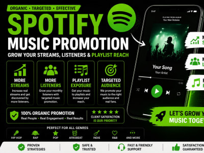 Promote your Spotify music and grow streams, listeners and playlist