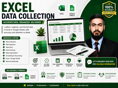 Collect and organize data in Excel or Google Sheets