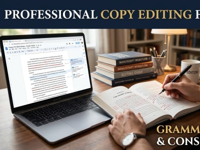 Professional Copy Editing for Books, Grammar, Clarity & Consistency Fix