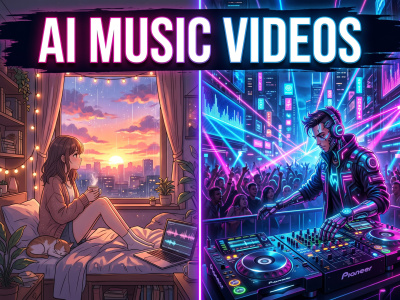 AI animated music video or lo-fi loop for your song