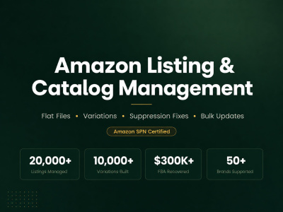 Get expert Amazon listing creation, catalog fixes, and flat file management