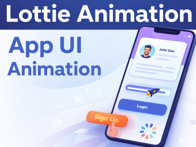 A Lottie json animation for your app or website