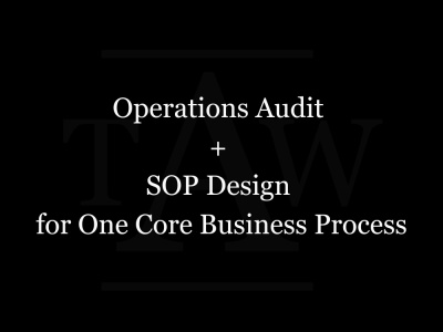An Operations Audit + SOP Design for One Core Business Process