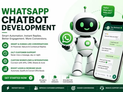 AI WhatsApp Chatbot:Customer Support, Orders & Lead Capture, 24/7 Automated