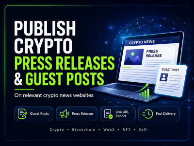 Publish crypto press release or guest post on crypto news websites