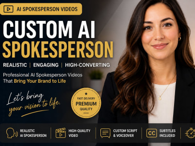 Custom AI Spokesperson Videos, AI Ads & AI Video Editing