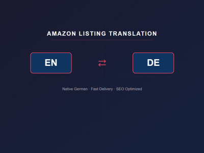 A translated Amazon listing from english to german and vice versa