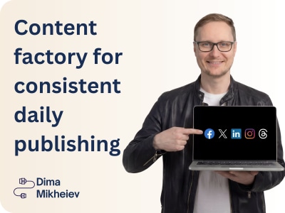 A custom content factory that creates and posts daily for you