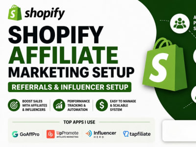 Shopify affiliate marketing, referral and influencer program setup
