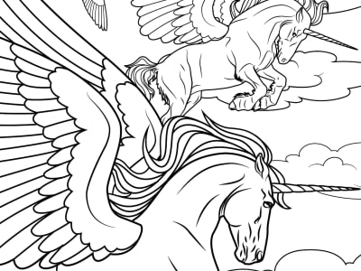 Coloring Book Illustration — Clean Line Art