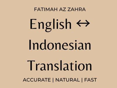 Professional English-Indonesian & Indonesian-English Translation