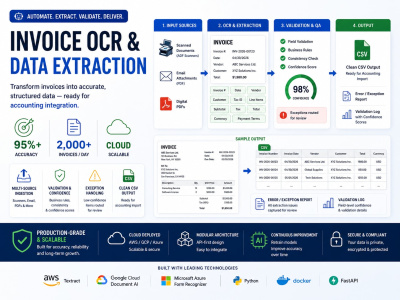 Invoice OCR & Data Extraction System CSV Output for Accounting ...