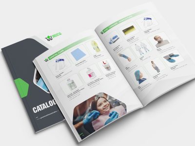 A professional medical catalog or pharma profile design