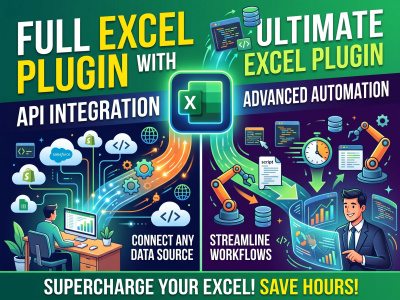 Custom Excel Add-in and plugin development for automation and integration