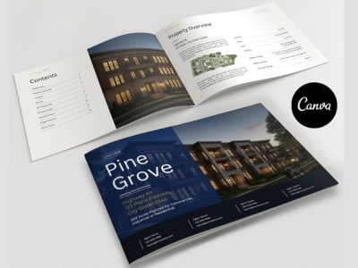Commercial real estate offering memorandum brochure | pitch deck design