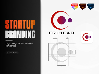 A modern SaaS logo design and branding for your startup
