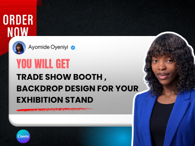 Design trade show booth or backdrop for your exhibition