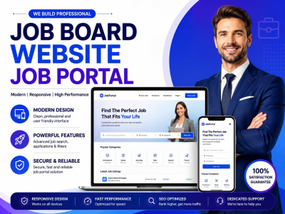 Job Board Website Designer for Modern Responsive Job Portal Website