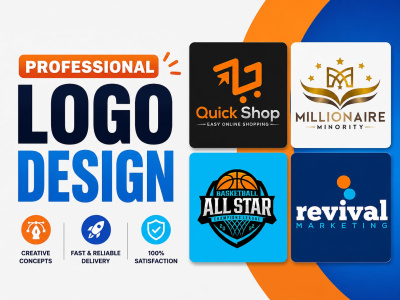 Custom logo design, brandmark, wordmark, watercolor logo & logo designer