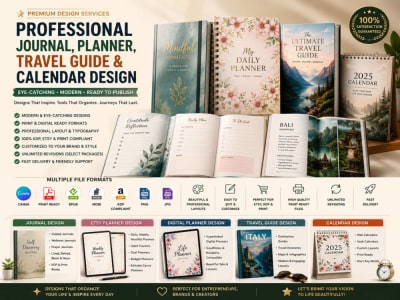 Professional journal, planner and travel guide design