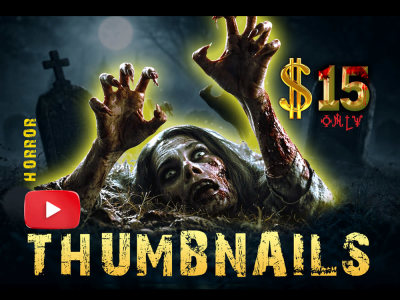 High CTR YouTube Thumbnail Designer for Horror & Thriller Channels