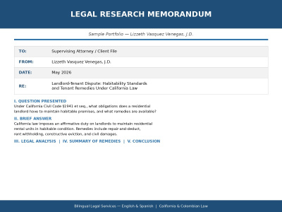 Bilingual Legal Document Review — English & Spanish