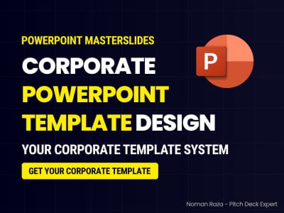 Corporate PowerPoint Template Design with Master Slides
