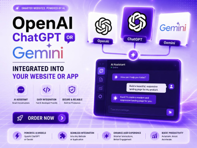OpenAI ChatGPT or Gemini Integrated Into Your website or App