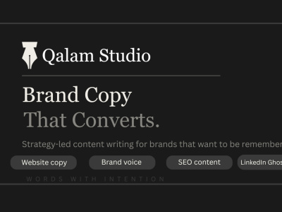 Brand and website copy that converts visitors into customers