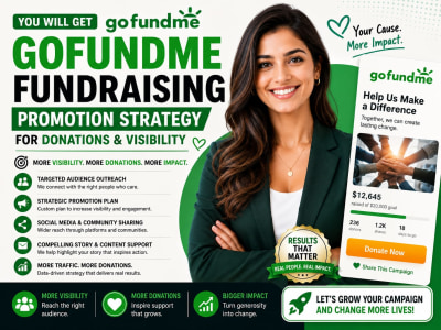 GoFundMe fundraising promotion strategy for donations & visibility growth