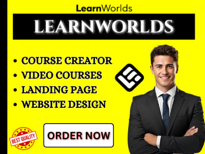 Learnworlds website, Learnworlds course setup and Learnworlds Landing page