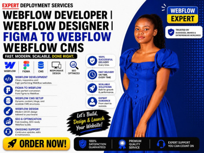 Webflow Developer | Webflow Designer | Figma to Webflow|  CMS Setup