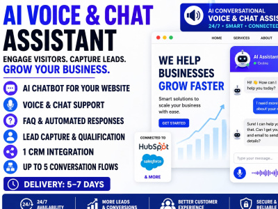 An AI Conversational Voice Chat bot on Your Website Integrated with CRM