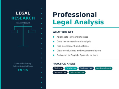 Legal Research Memorandum on Any Civil, Business, or Family Law Question