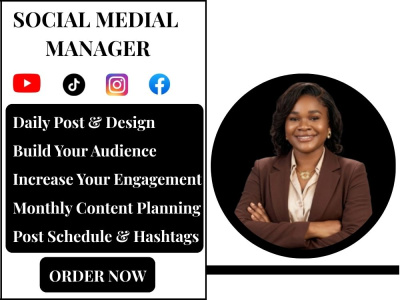 Social media content creator and social media marketing manager