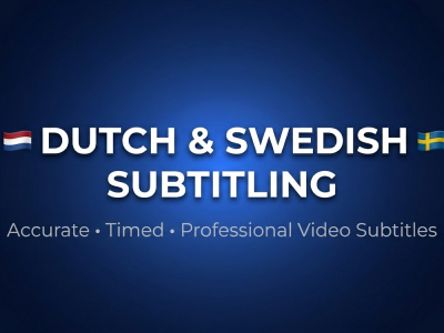 Accurate, perfectly timed subtitles for Dutch & Swedish video content