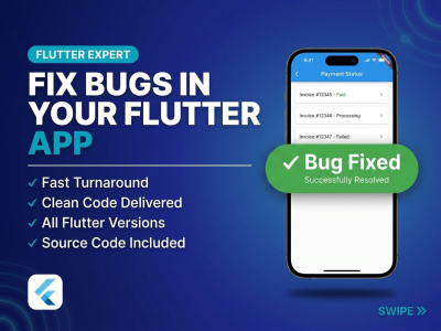 Flutter App Bug Fixing, Code Review & Performance Optimization