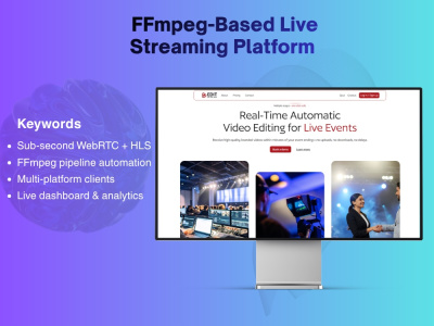 FFmpeg-Based Live Streaming Platform with WebRTC & HLS