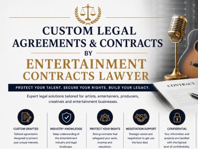 Custom Legal Agreements & Contracts by Entertainment Contracts Lawyer