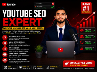 YouTube SEO Expert || Rank Your Videos on Top & Gain More Traffic