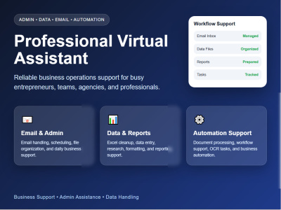 Professional Virtual Assistant for Admin and Business Support