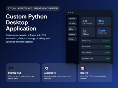 Custom Python Desktop Application for Business Automation