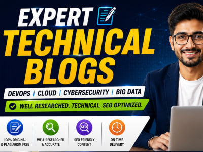 Expert technical blogs onn DevOps, Cloud, Cybersecurity Topics