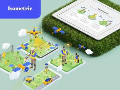 Custom 3D isometric vector illustrations