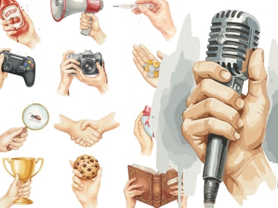 Custom paint style and watercolor vector illustrations