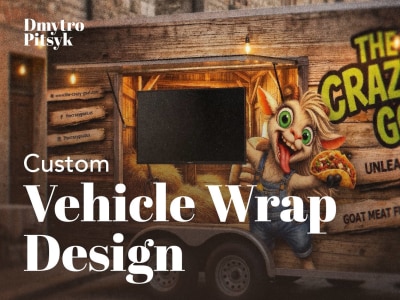 Custom vehicle wrap design for food trucks and vans
