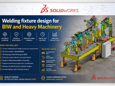 Welding fixture and jig's design for biw and heavy machinery